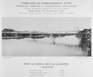 Bridge of Santa Cruz de la Laguna, Manila, February 1891